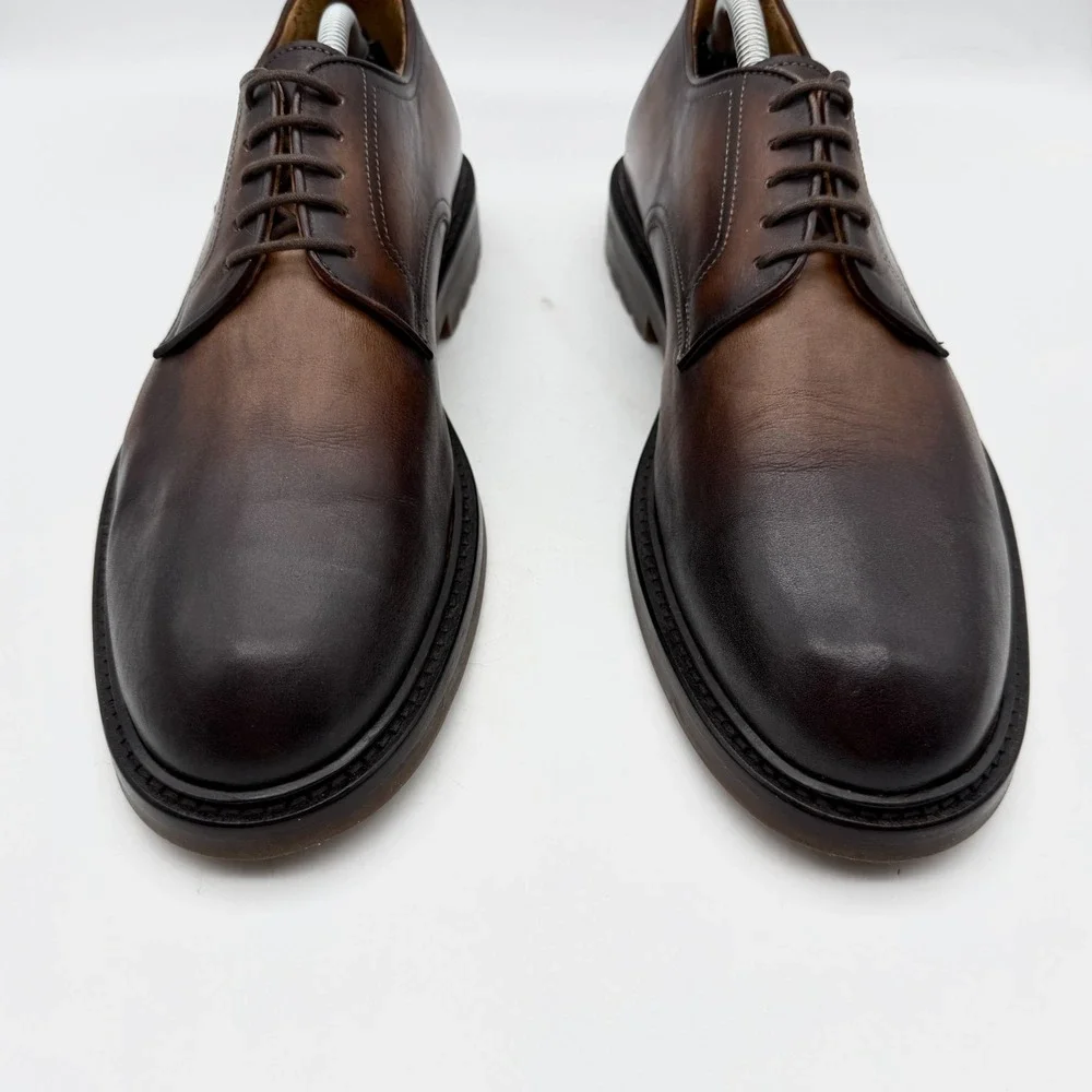 Magnanni Derby 2 Tone Brown 24006 Men's Size US 9.5 EU 44.5